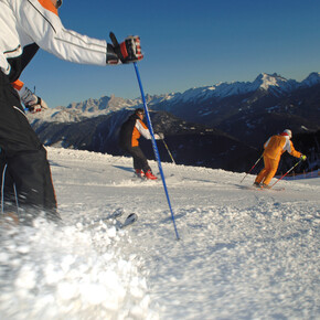 Pampeago-Predazzo-Obereggen, sciare al tramonto sulle Dolomiti