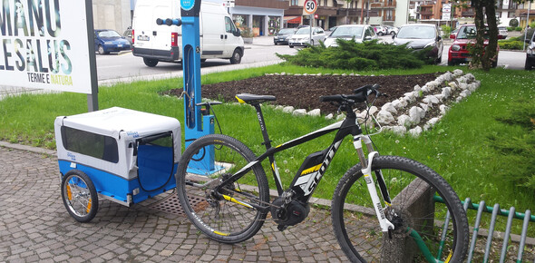 Le Giudicarie in bici con il cane