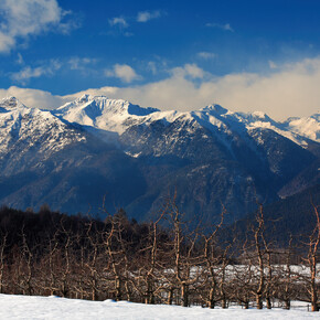 Snowy mountains in the Autonomous Province of Trento