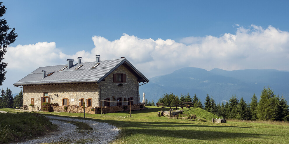 The Malga Campo mountain farmhouse, Alpe Cimbra