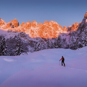 Skitour am Fuße der Brenta Dolomiten | © APT Dolomiti di Brenta e Paganella