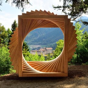 View from BoscoArteStenico to Stenico Castle | © North Lake Garda Trentino 