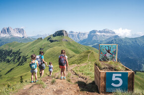 Following the tracks of Ciampy - Ciampac Alba di Canazei ©Archivio Funivia Ciampac e Contrin S.p.A. | © APT Val di Fassa