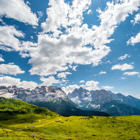 Malga Fevri e le Dolomiti di Brenta da Monte Spinale | © APT Madonna di Campiglio, Pinzolo, Val Rendena