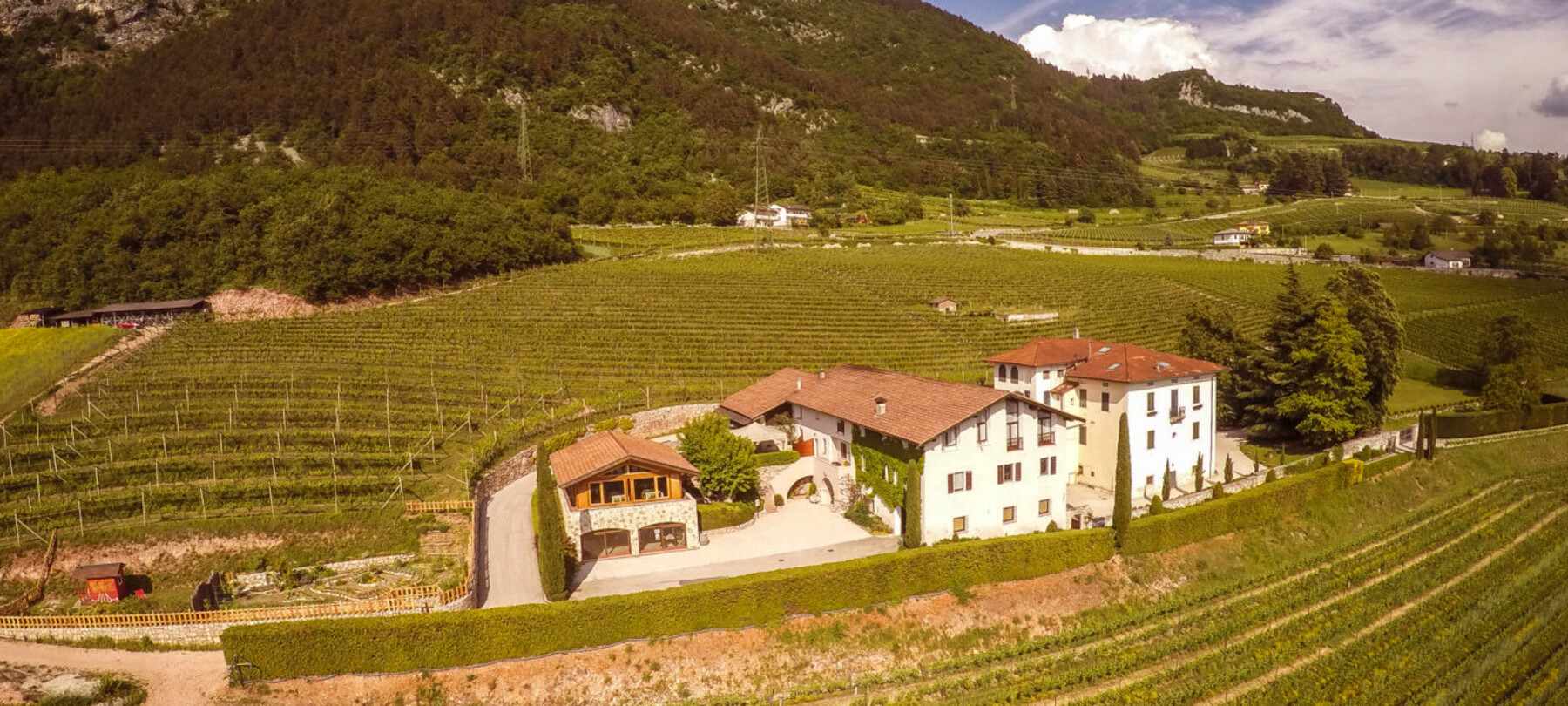 Auf der Weinstraße zu den Bauernhöfen des Trentino