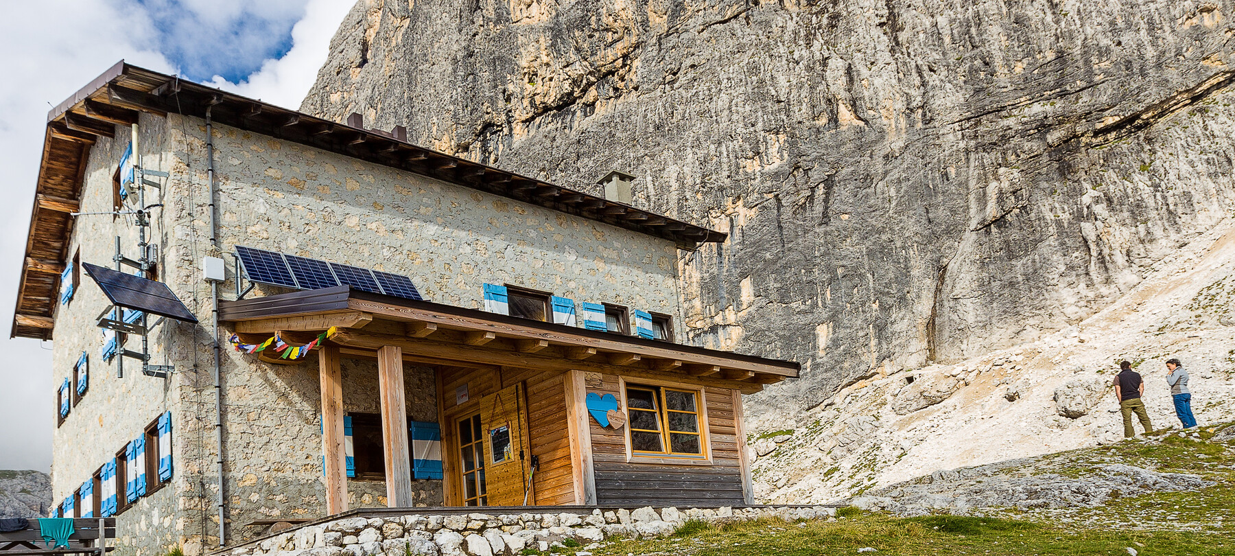 Elisa, Piero und die Berghütte in den Pale di San Martino