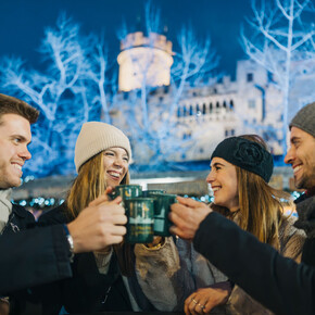 Le luci della città a Natale