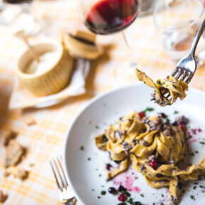Tagliatelle smalzade alla trentina