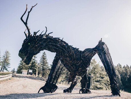 Locandina "Trekking DRAGO VAIA Scie di Pasione"