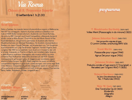 L'autunno del Festival Organistico / Organista Brett Leighton