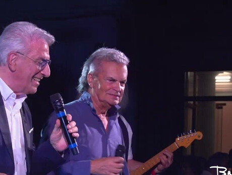 Nell'immagine Gian Pieretti e Michele Maisano durante un concerto