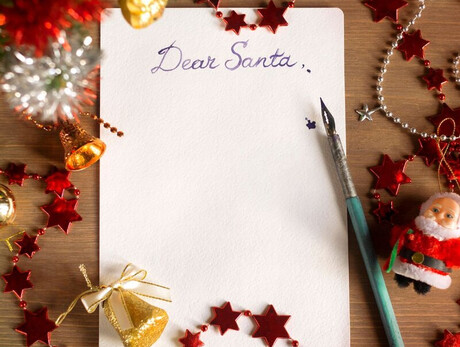 Nell'immagine si vede una letterina per Babbo Natale