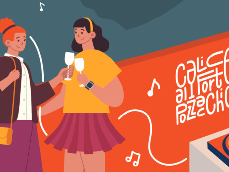 A glass of wine at Forte Pozzacchio