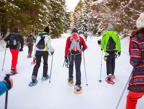 Snowshoeing to Rifugio La Montanara