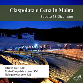 Ciaspolata e cena in malga