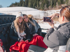Gite in carrozza e uscite a cavallo ai laghetti ghiacciati di Ruffrè
