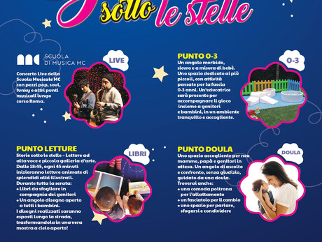 "Piné under the stars" review of concerts and events in the square