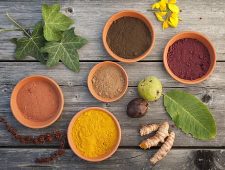 Eco-print con piante tintorie su shopper