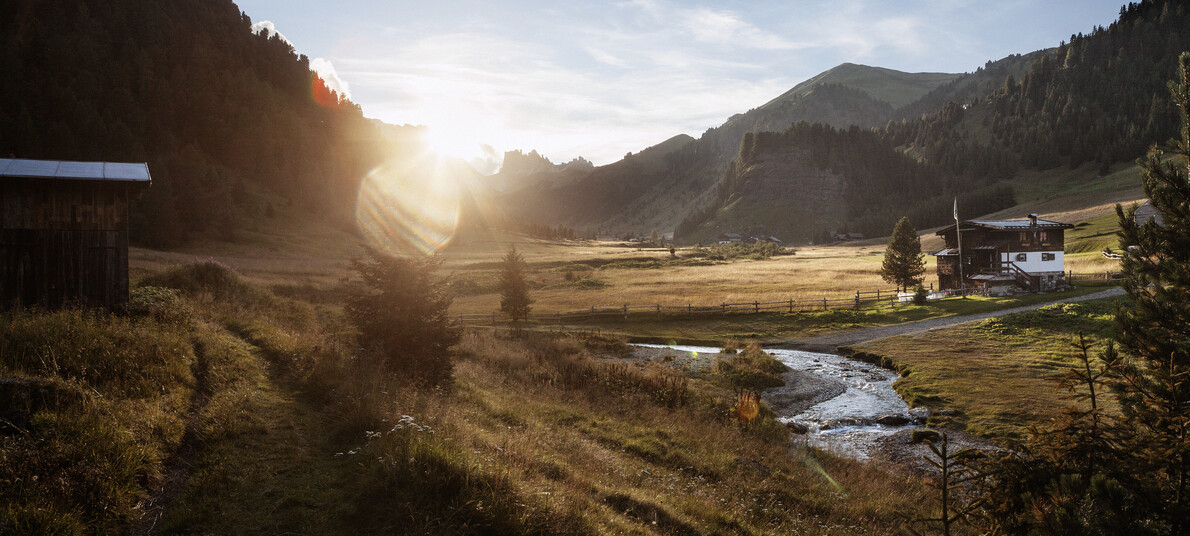 Val di Fassa - Val Duron - Panorama al tramonto