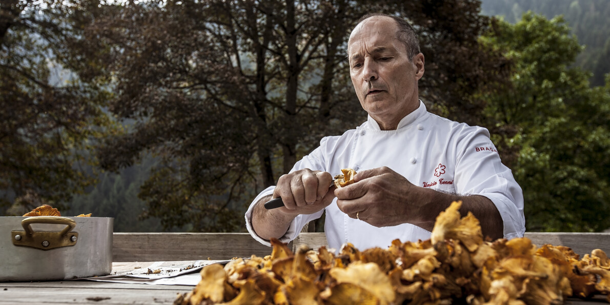 Pulizia dei funghi - Cosa mangiare in Trentino in autunno