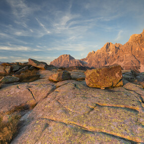 San Martino di Castrozza - Catena delle Pale di San Martino al tramonto
