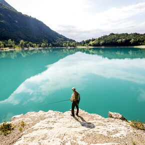 Lake Tenno Italy, fishing in Trentino