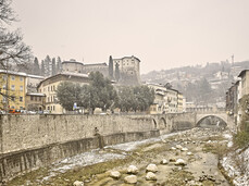 Rovereto - Panorama durante una nevicata