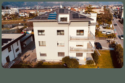 View of the private garden and the main road