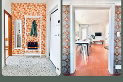 Seventies graphics also in the atrium