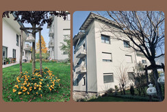 View of the private garden and the countryside
