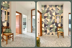 Seventies graphics in the atrium