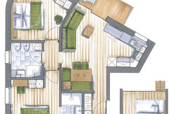 Piantina appartamento Sassolungo