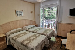 stanza doppia con balcone vista bosco frassino