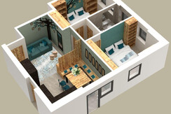 TRILOCALE GARDEN RENDER