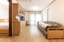 New trilo apartment living room with double sofa bed