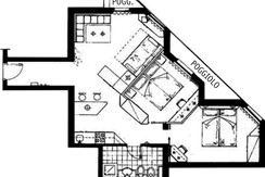 piantina trilocale rugiada