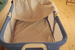 lettino culla azzzurro versione alta