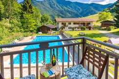 appartamento Casa Molini vista piscina