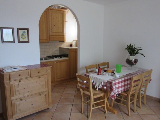 Particolare zona cottura e pranzo