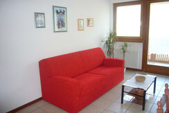 zona giorno con divano letto