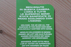 camera sanificata in modo ecologico con ozono