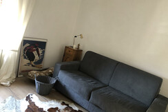 The living room with sofa bed