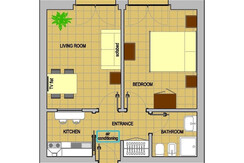 Zweizimmer Wohnung 2 pax 45 mq 01