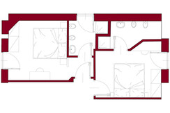 planimetria camera famigliare-camere a canazei_hot