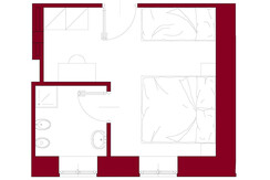 planimetria tripla-camere a canazei_hotel villa ro