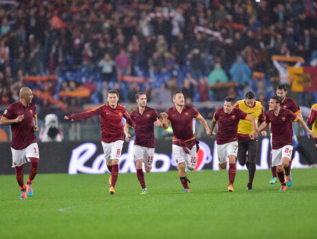Roma soccer team in Pinzolo