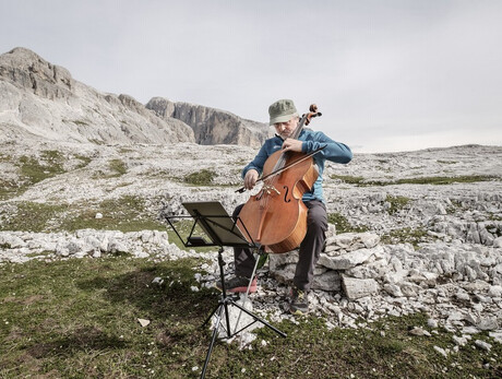 Il Trekking dei Suoni delle Dolomiti: Mario Brunello, Pietro Brunello, Alessandro "Asso" Stefana