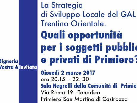 La Strategia di Sviluppo Locale del GAL Trentino Orientale