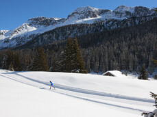 Cross-country skiing Mecca in the Dolomites