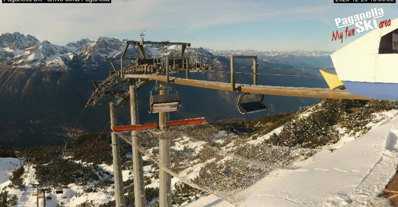 Webcam Paganella Ski – Andalo – Fai della Paganella - Arrivo Telecabina Doss Pelà